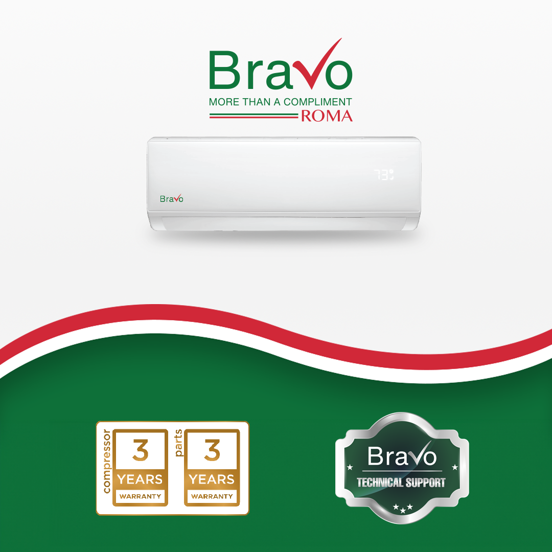 Bravo Roma Single Zone Wall Mount, 24,000 BTU (2 Ton) Mini Split AC and Heat Pump R32