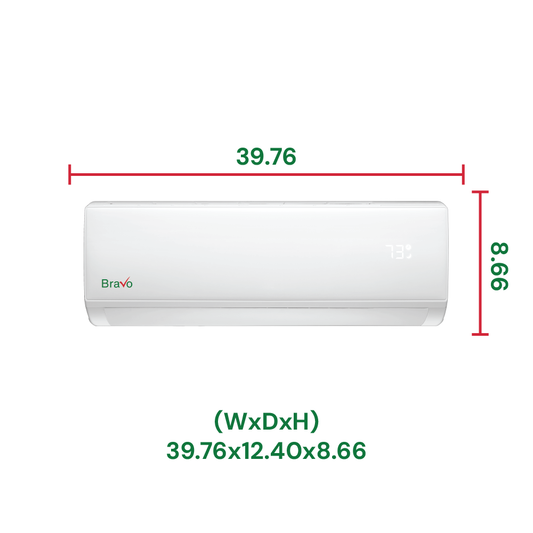 Bravo Roma Single Zone Wall Mount, 24,000 BTU (2 Ton) Mini Split AC and Heat Pump R32