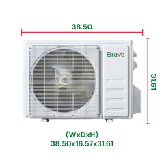 Bravo Roma Single Zone Wall Mount, 36,000 BTU (3 Ton) Mini Split AC and Heat Pump R32