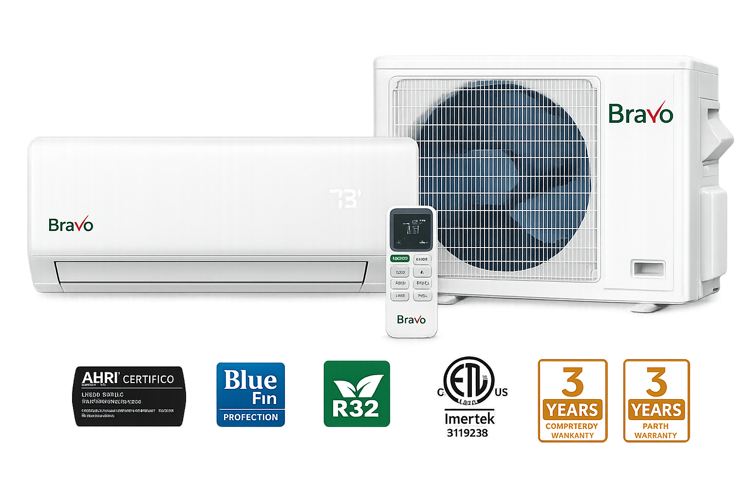 BRAVO indoor and outdoor mini split system
