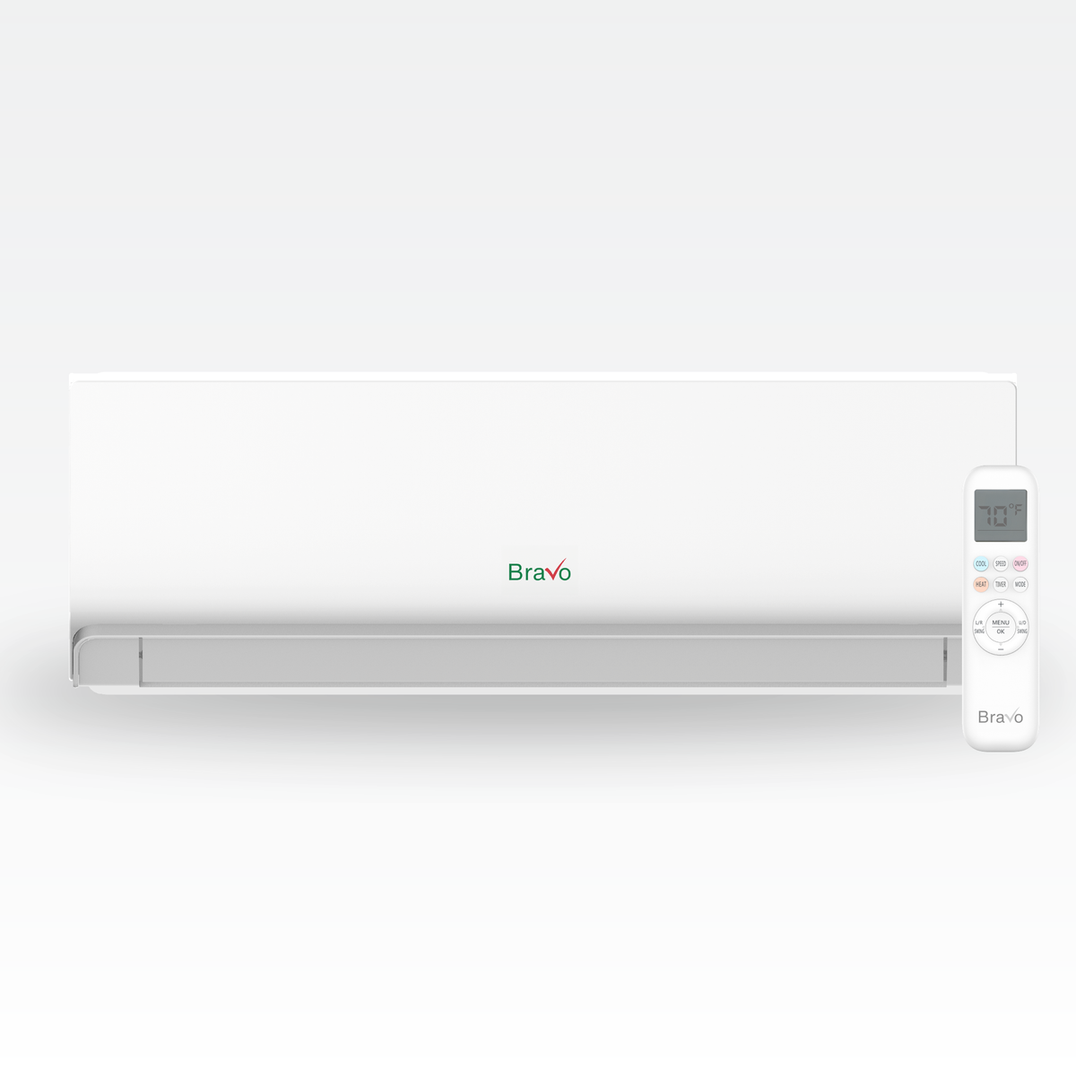 Bravo Milano Series 2-Zone Ductless Mini Split AC & Heat Pump -- 18000 BTU (1.5 Ton), Wall Mount Units (12K+12K) BTU, Inverter Technology, 230V, Heating & Cooling