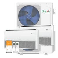 Bravo Milano Series 2-Zone Ductless Mini Split AC & Heat Pump -- 42000 BTU (3.5 Ton), Universal Floor Ceiling Units (24K+24K) BTU, Inverter Technology, 230V, Heating & Cooling