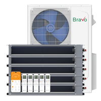 Bravo Milano Series 5-Zone Ducted Mini Split AC & Heat Pump -- 42000 BTU (3.5 Ton), Slim Duct Units (9K+9K+9K+9K+12K) BTU, Inverter Technology, 230V, Heating & Cooling