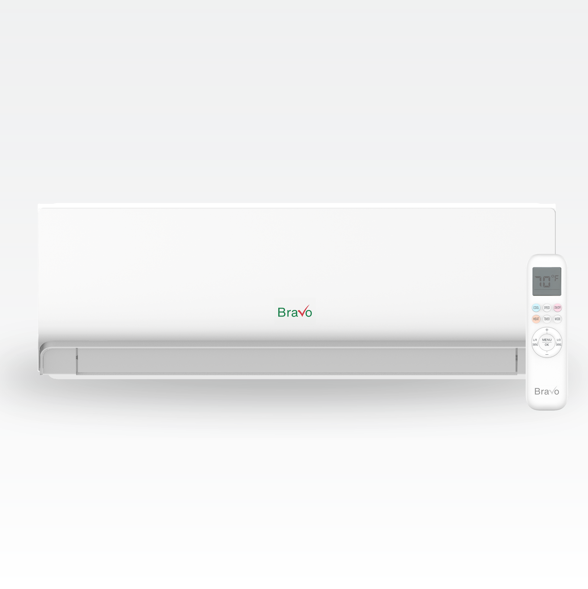 Bravo Milano Series 2-Zone Ductless Mini Split AC & Heat Pump -- 24000 BTU (2.0 Ton), Wall Mount Units (18K+18K) BTU, Inverter Technology, 230V, Heating & Cooling